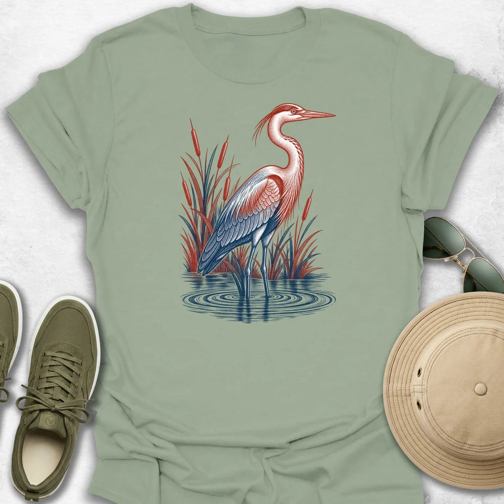 Two-Tone Heron T-Shirt