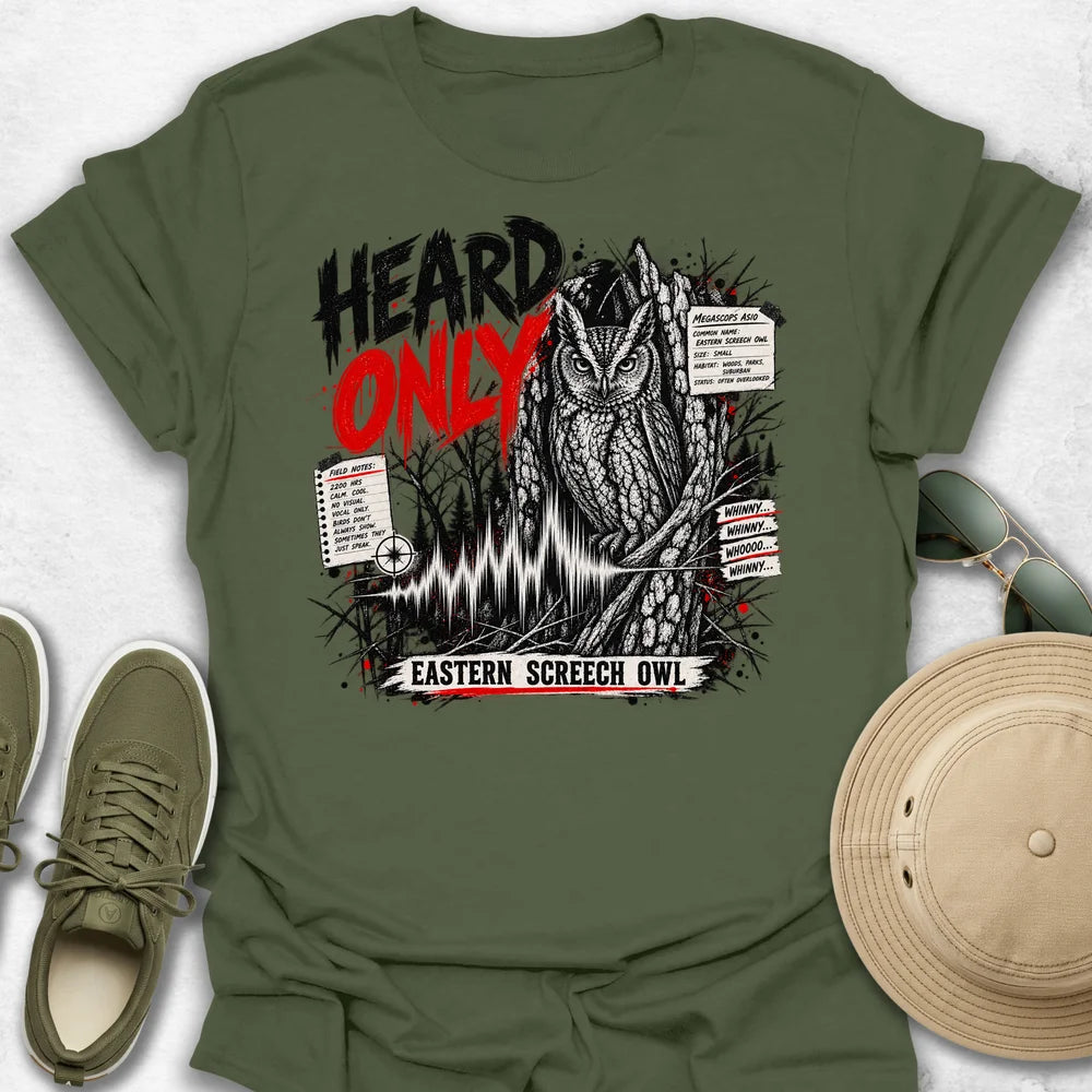 Heard Only Eastern Screech Owl T-Shirt