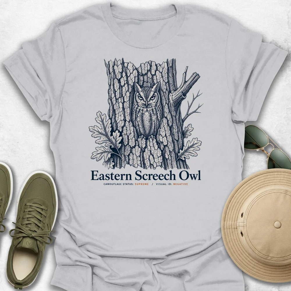 Eastern Screech Owl Camouflage T-Shirt