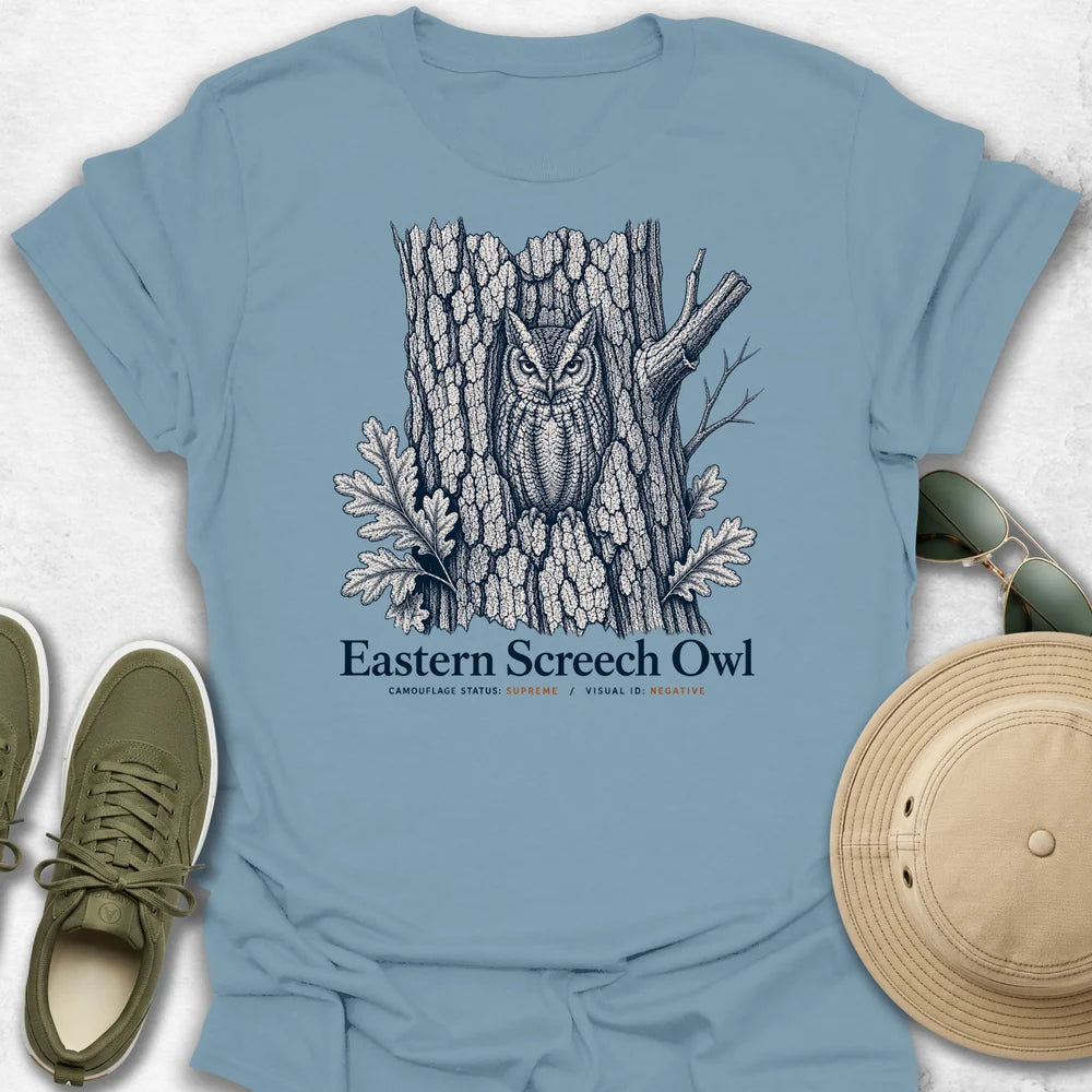 Eastern Screech Owl Camouflage T-Shirt