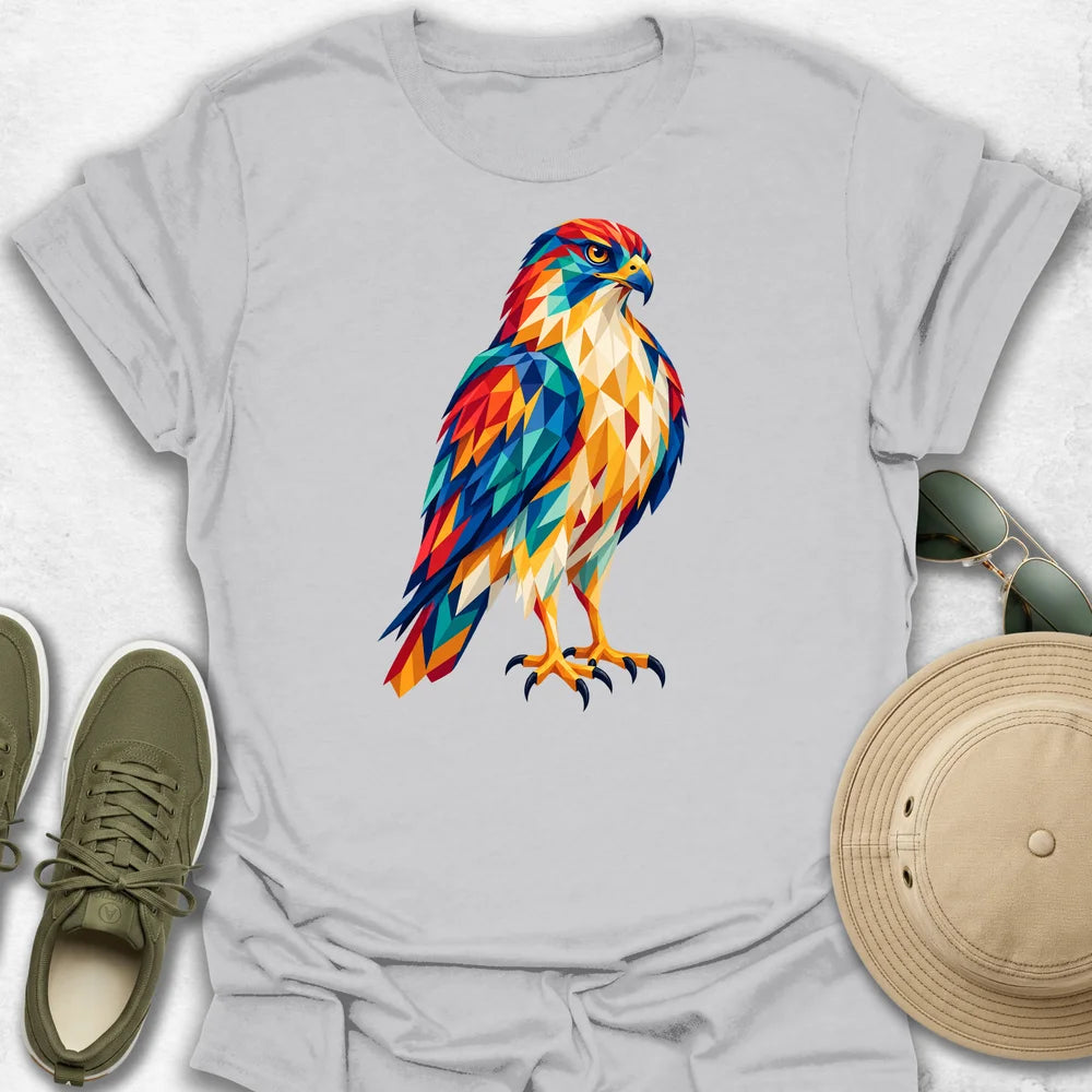 Hawk Vibrant Low-Poly T-Shirt