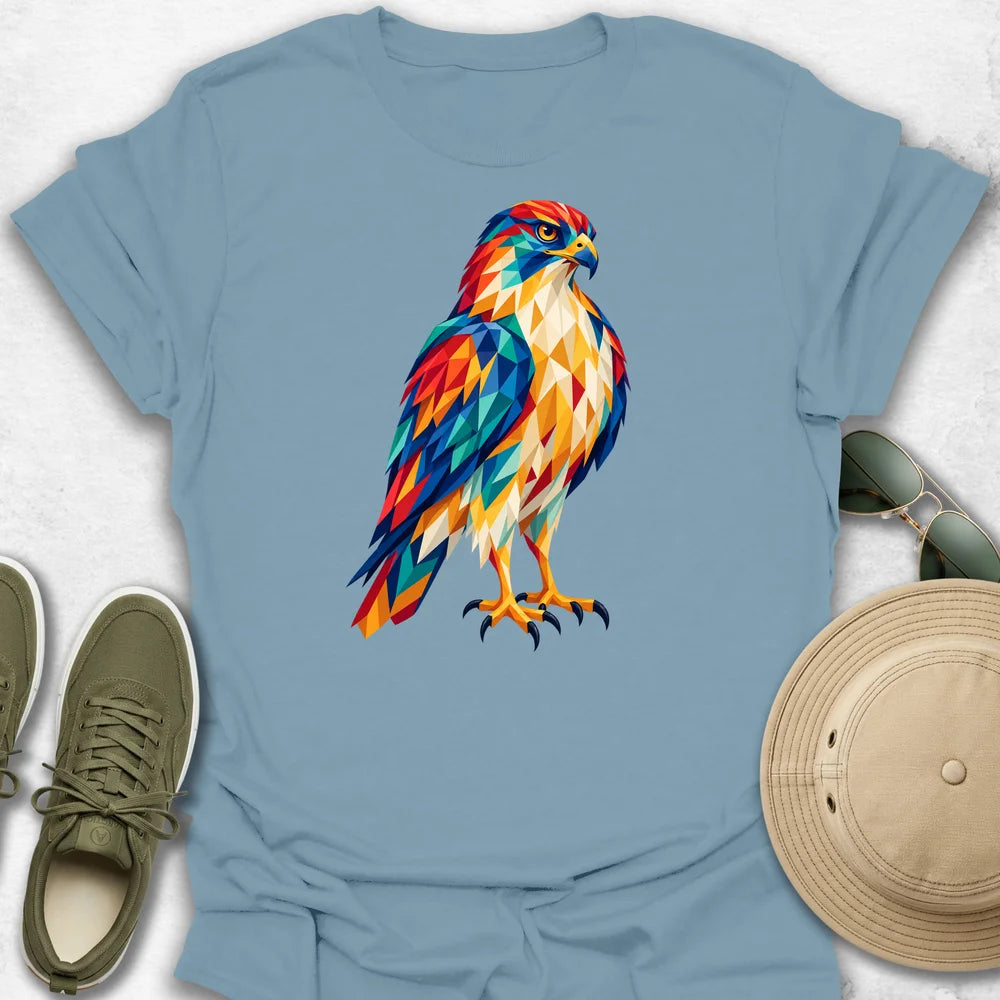Hawk Vibrant Low-Poly T-Shirt