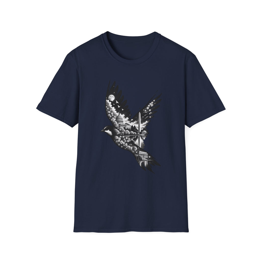 Washington Cityscape Bird in Flight T-Shirt