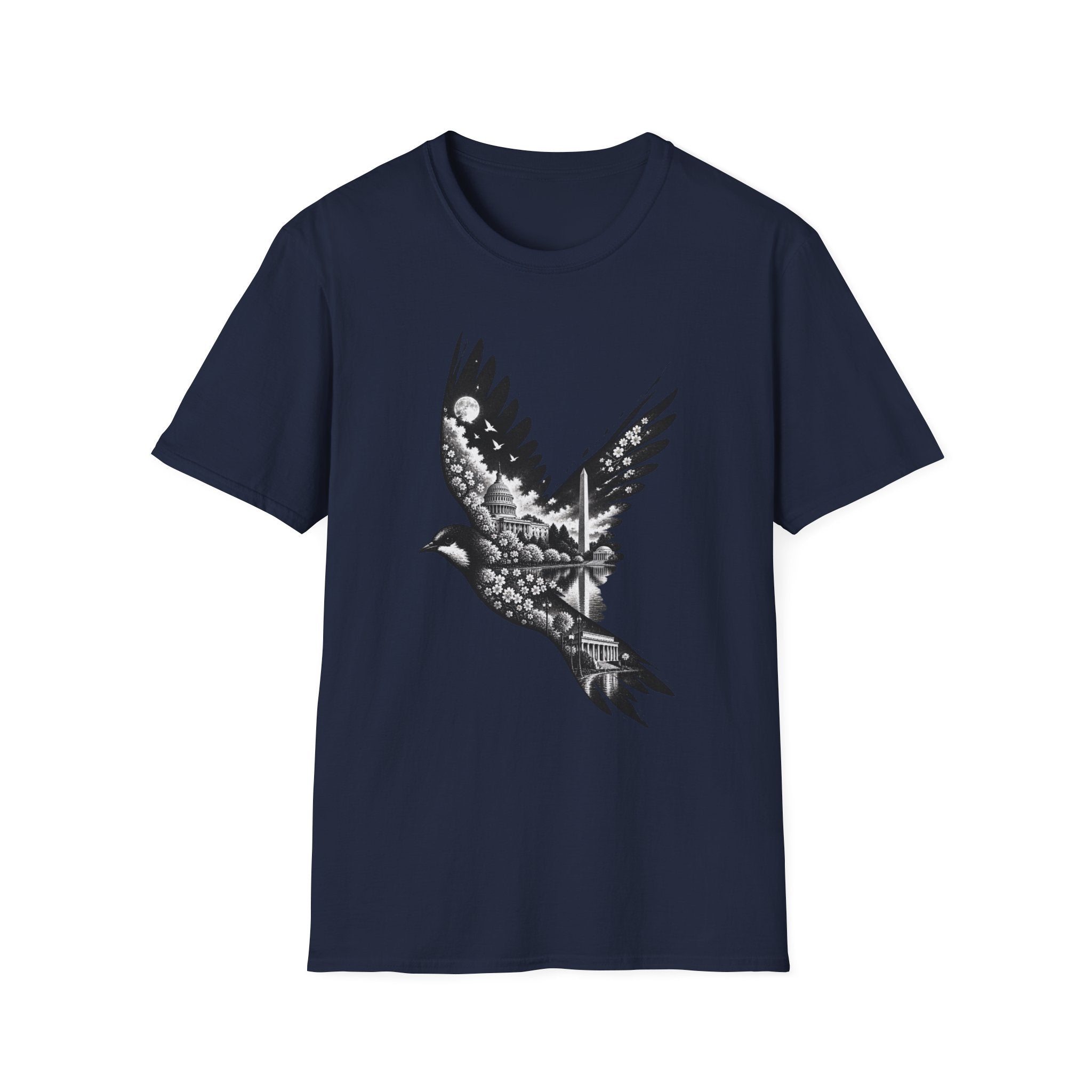 Washington Cityscape Bird in Flight T-Shirt