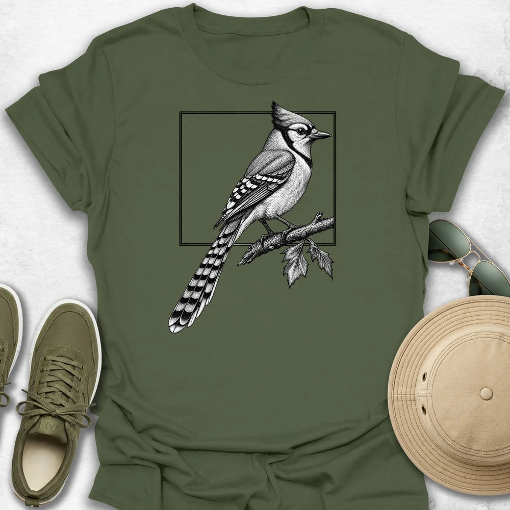 Blue Jay in Frame T-Shirt