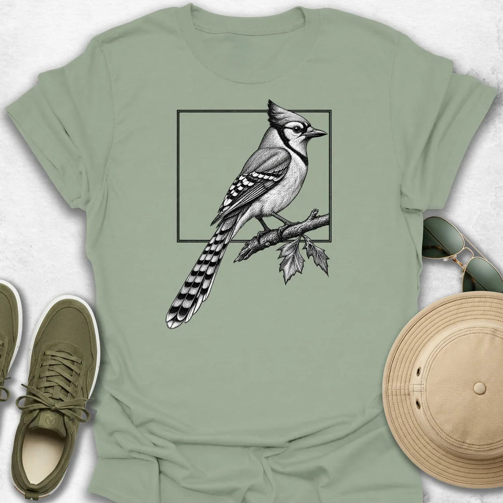 Blue Jay in Frame T-Shirt