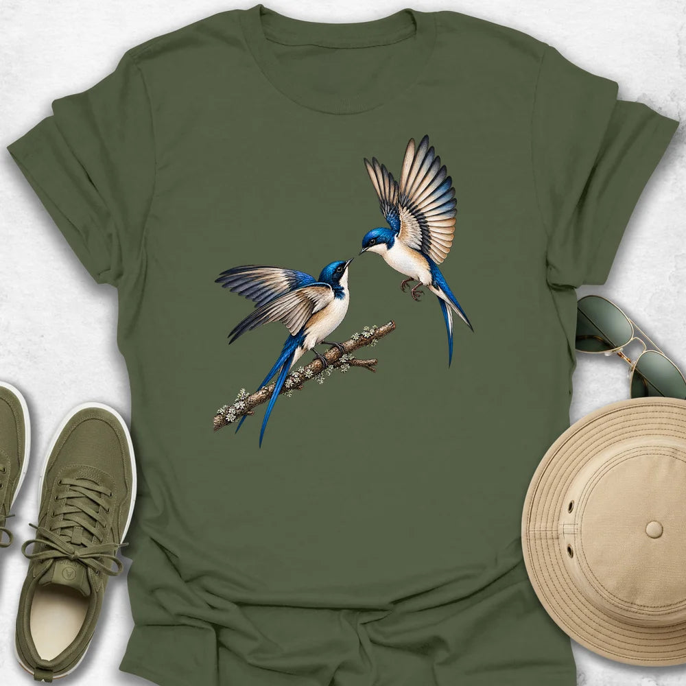 Swallows in Midair Courtship T-Shirt