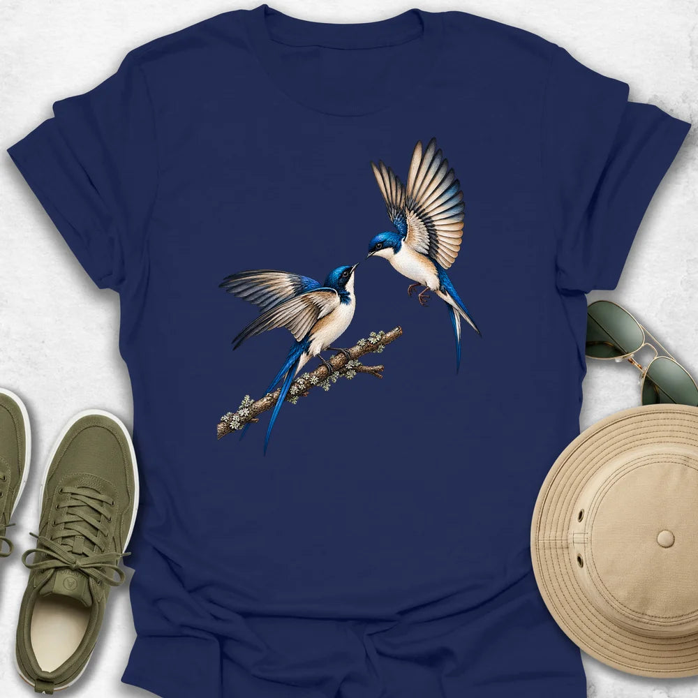 Swallows in Midair Courtship T-Shirt