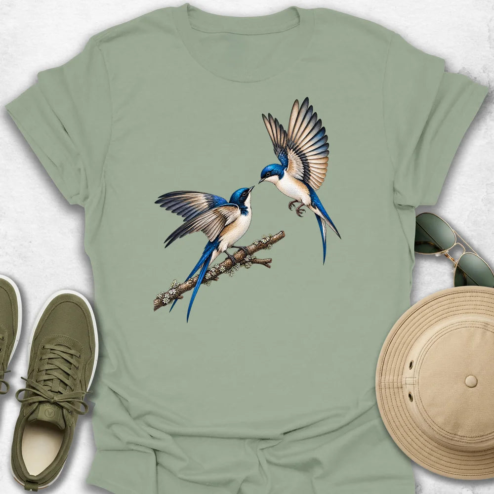 Swallows in Midair Courtship T-Shirt