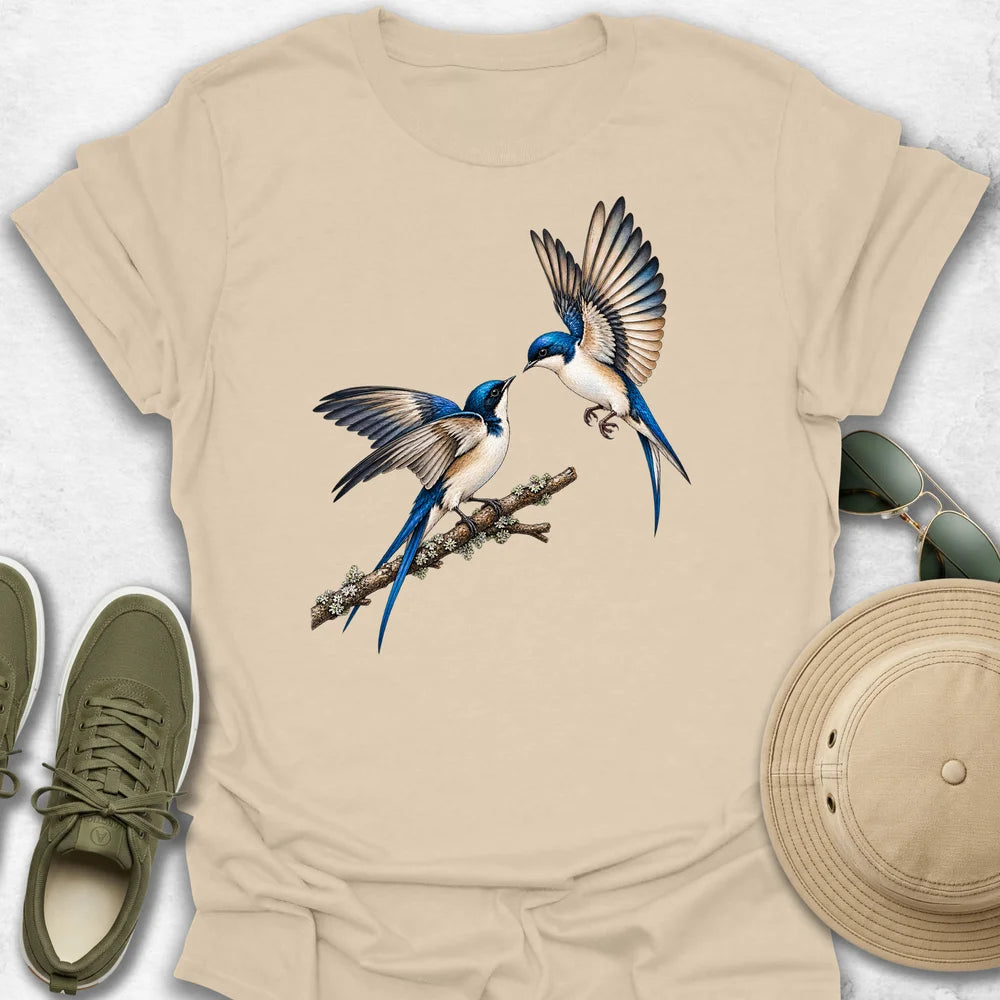 Swallows in Midair Courtship T-Shirt