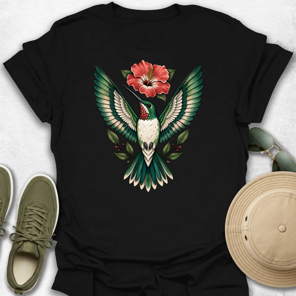 Hummingbird and Hibiscus T-Shirt
