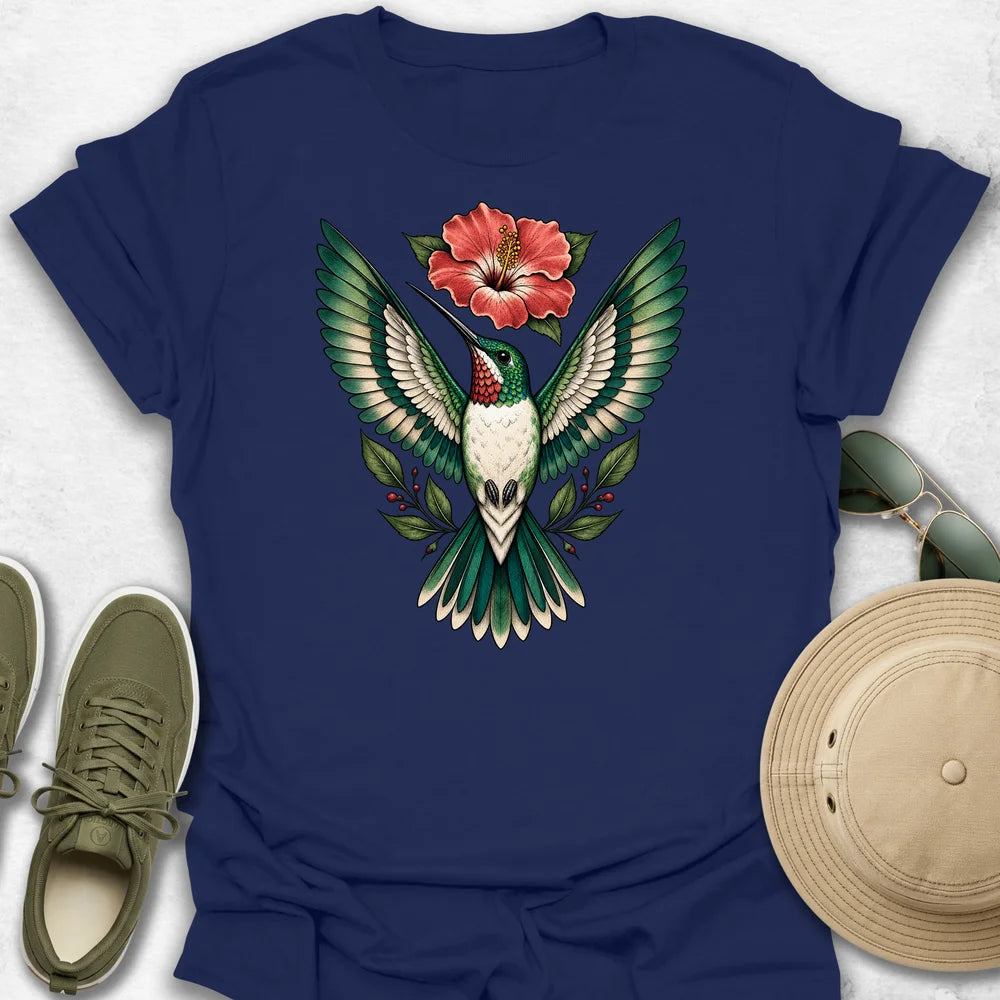 Hummingbird and Hibiscus T-Shirt