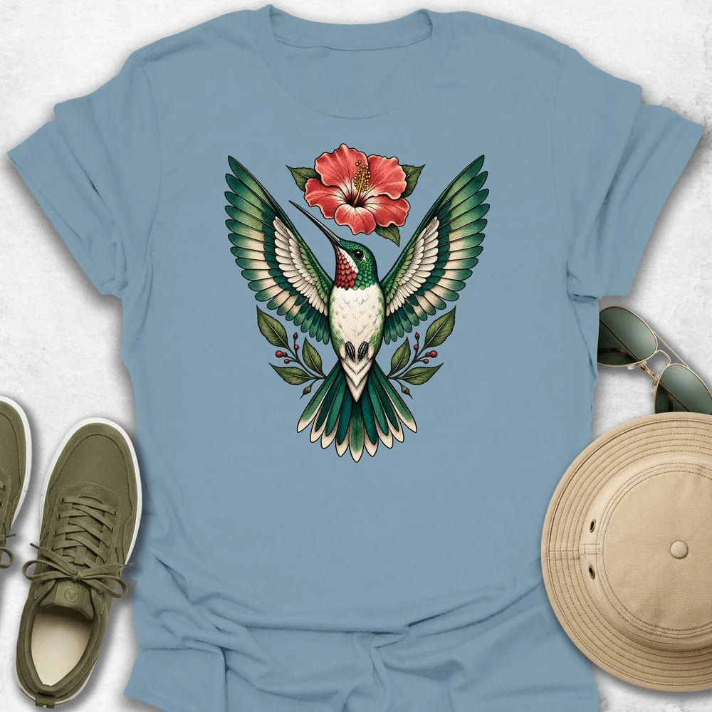 Hummingbird and Hibiscus T-Shirt