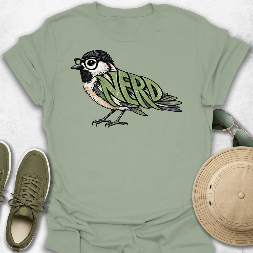 Green NERD Bird T-Shirt