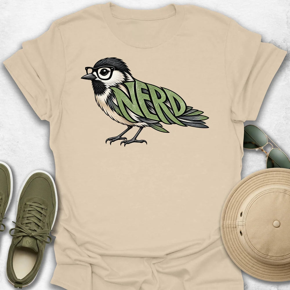 Green NERD Bird T-Shirt