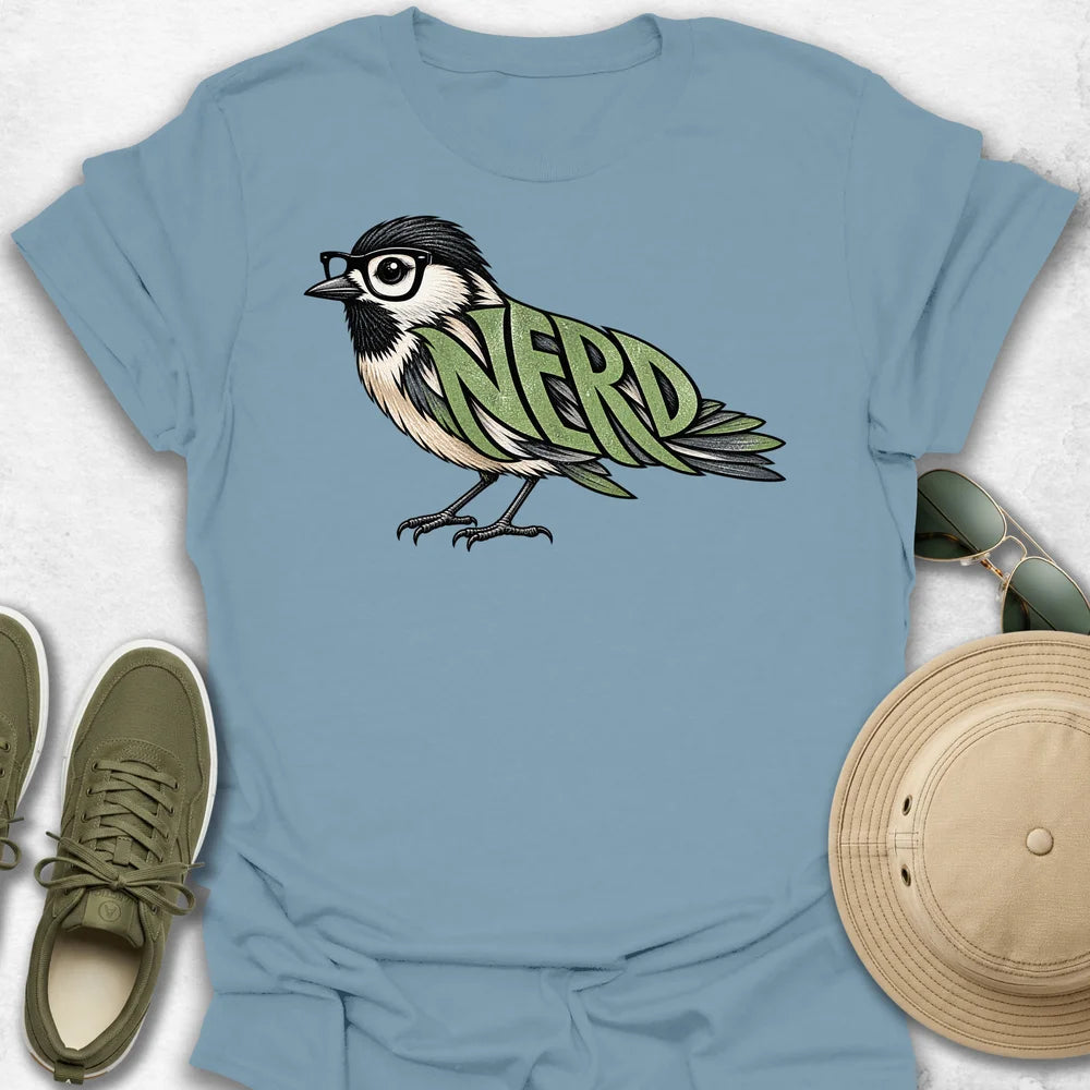 Green NERD Bird T-Shirt