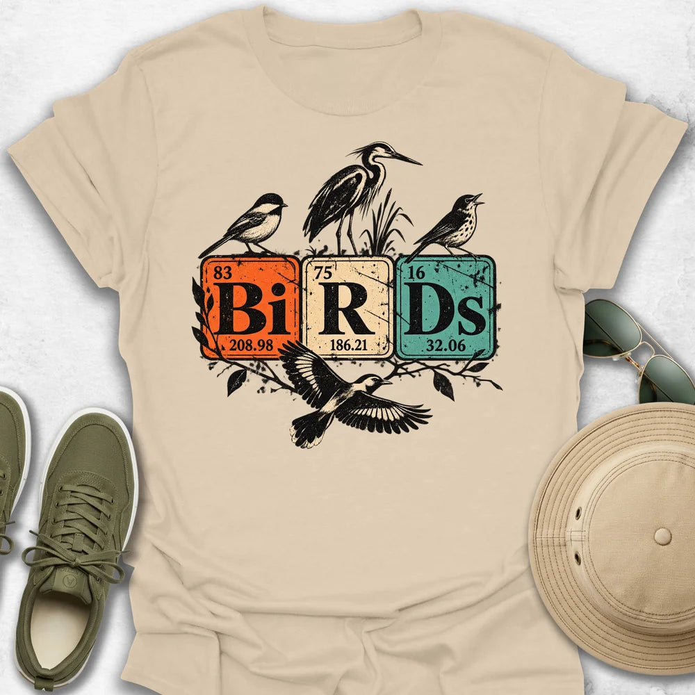 Birds Periodic Tiles T-Shirt