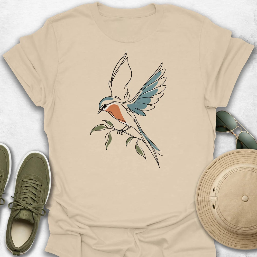 Graceful Songbird on a Branch T-Shirt