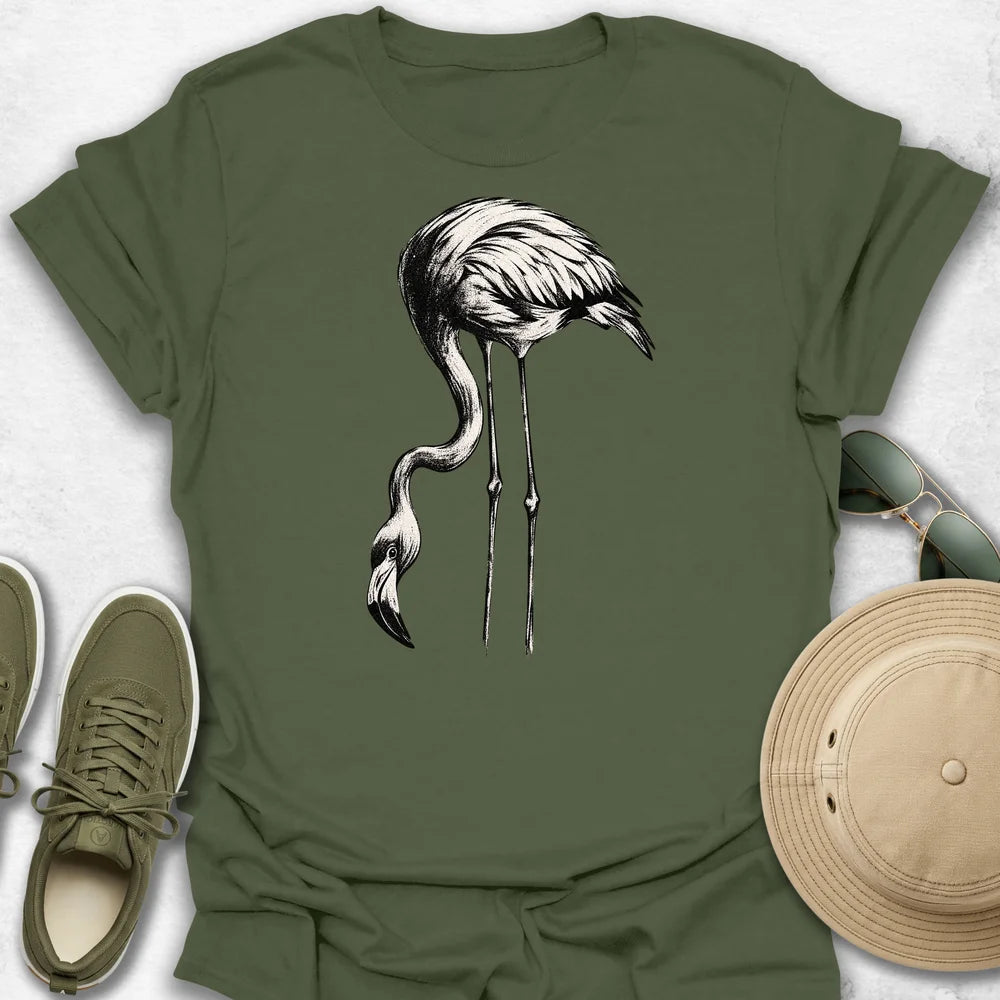 Flamingo Feeding Pose T-Shirt
