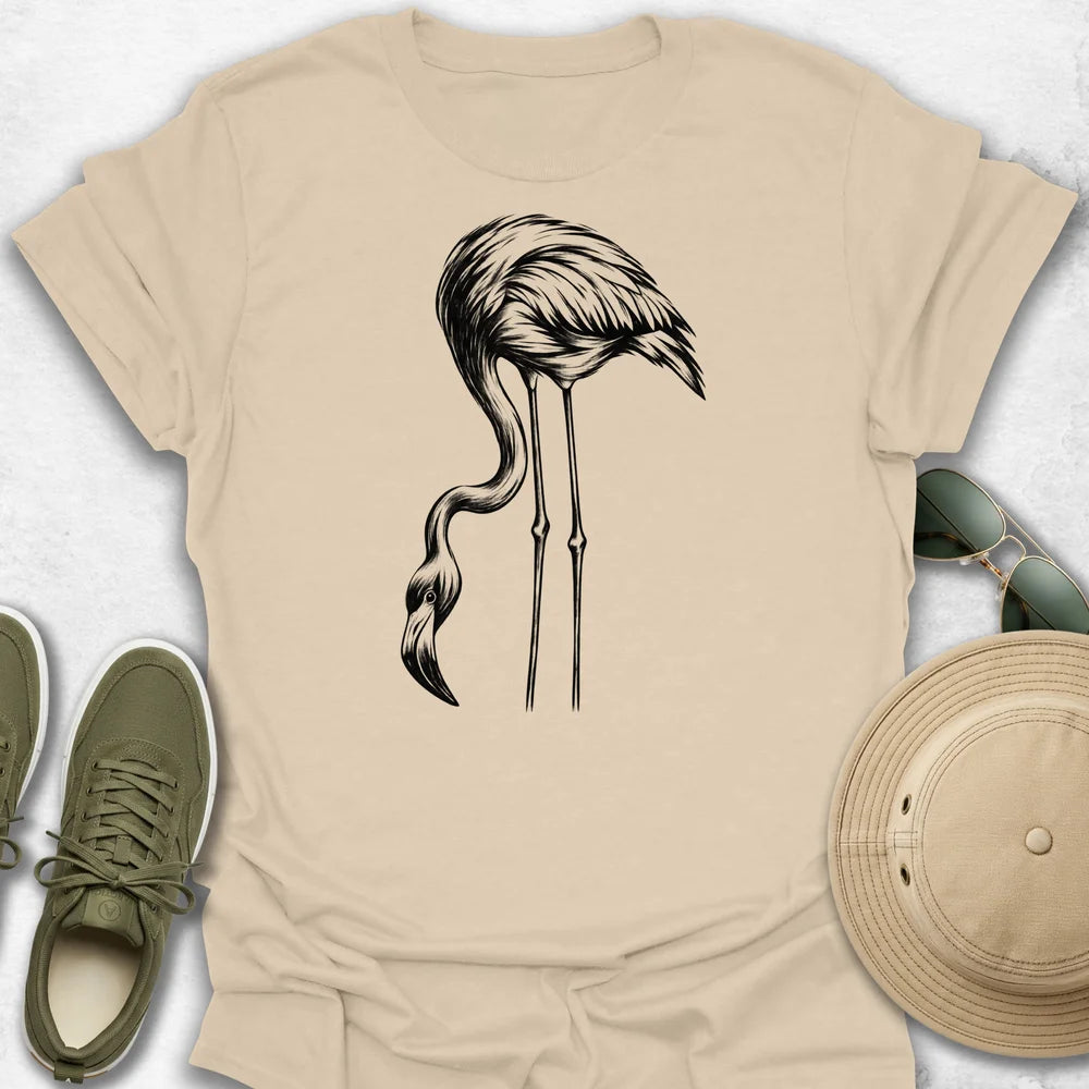 Flamingo Feeding Pose T-Shirt