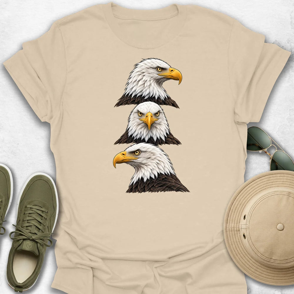 Triad of Fierce Bald Eagle T-Shirt