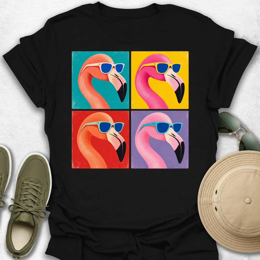 Flamingo Sunglasses Quartet T-Shirt