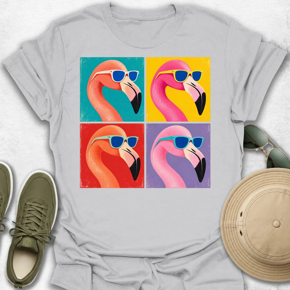 Flamingo Sunglasses Quartet T-Shirt