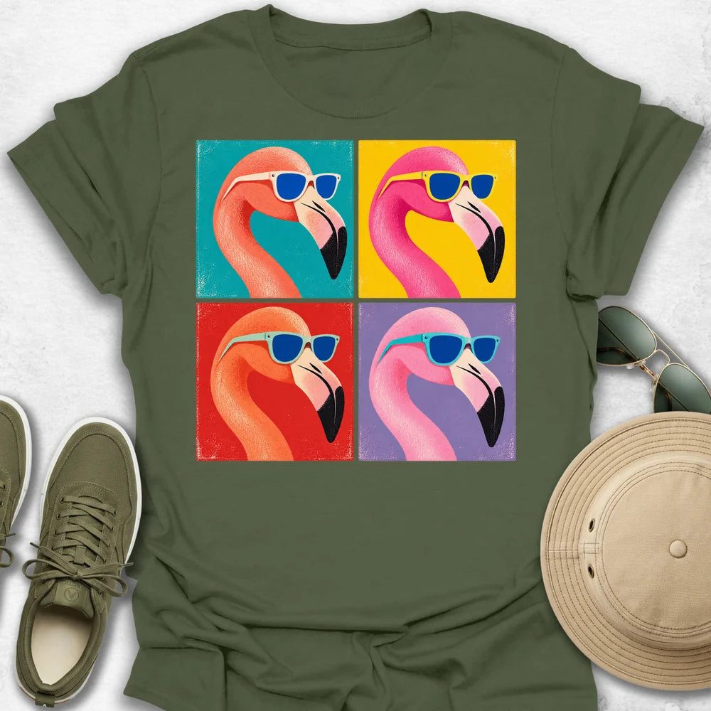 Flamingo Sunglasses Quartet T-Shirt