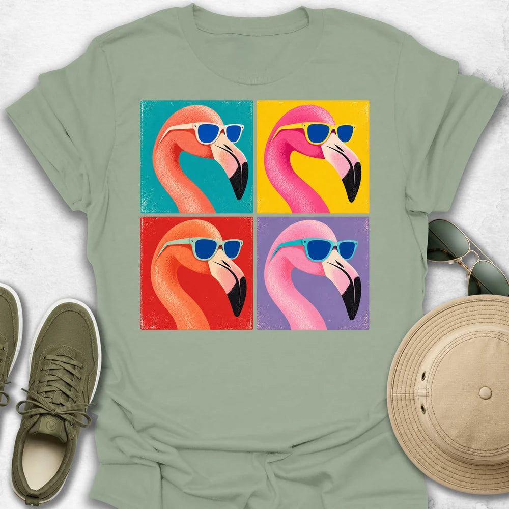 Flamingo Sunglasses Quartet T-Shirt
