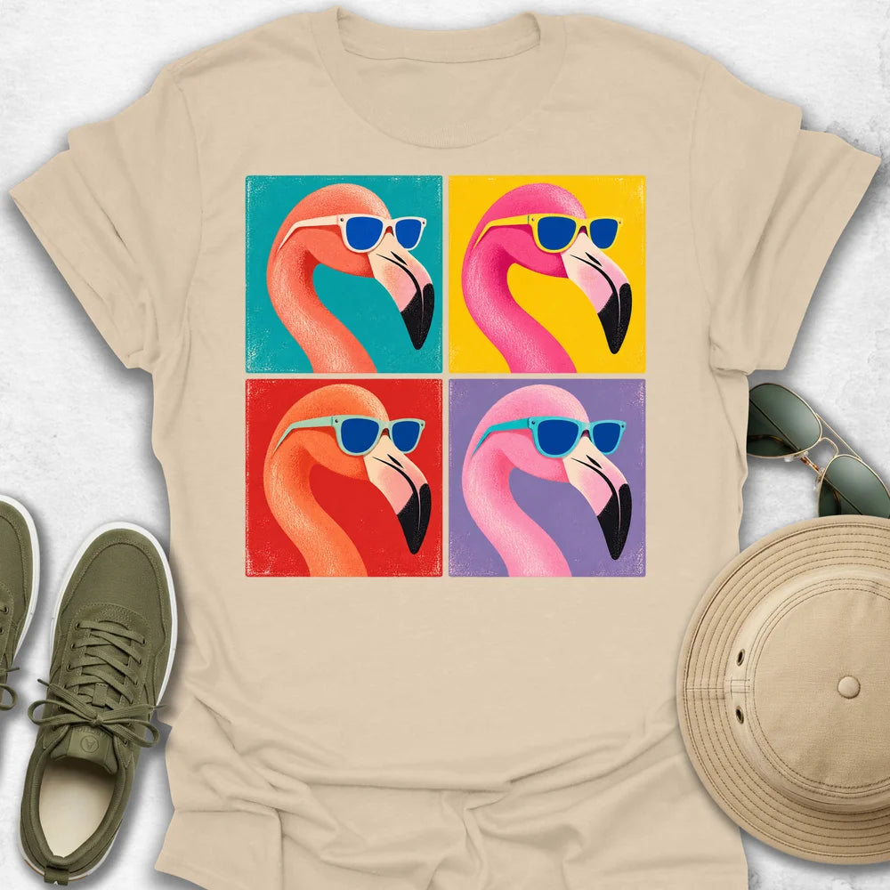 Flamingo Sunglasses Quartet T-Shirt