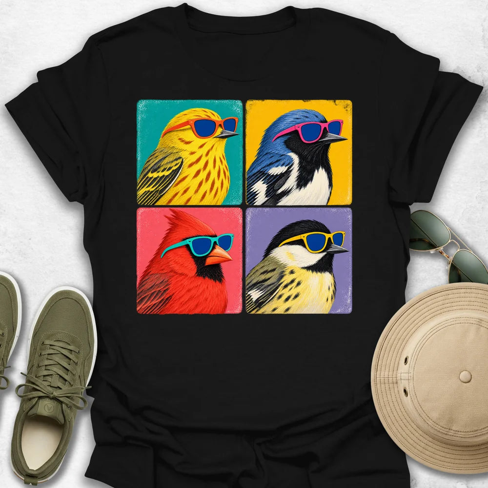 Birds Sunglasses Quartet T-Shirt