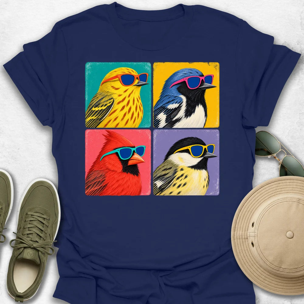 Birds Sunglasses Quartet T-Shirt