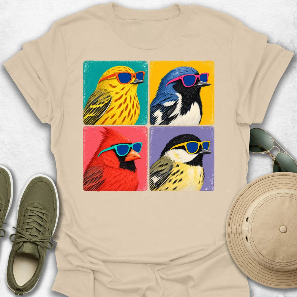 Birds Sunglasses Quartet T-Shirt