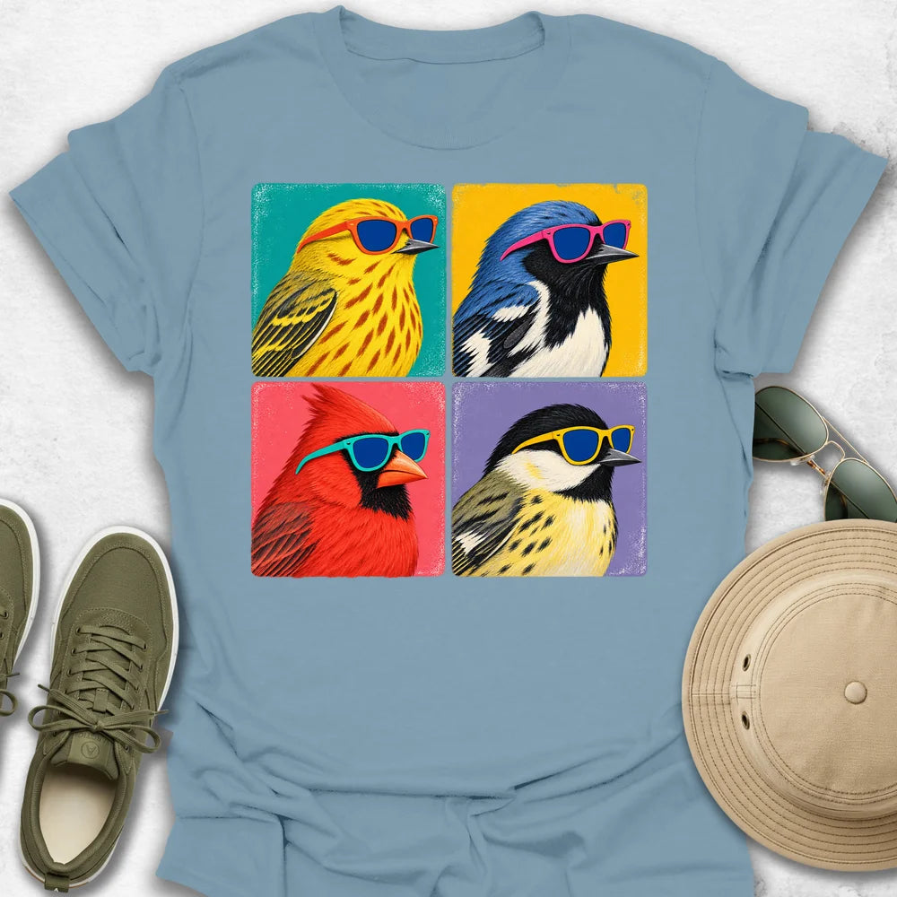 Birds Sunglasses Quartet T-Shirt