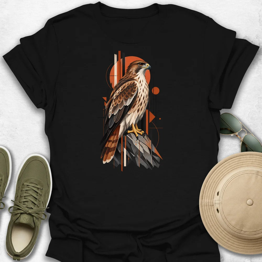 Falcon on Rust Sun T-Shirt