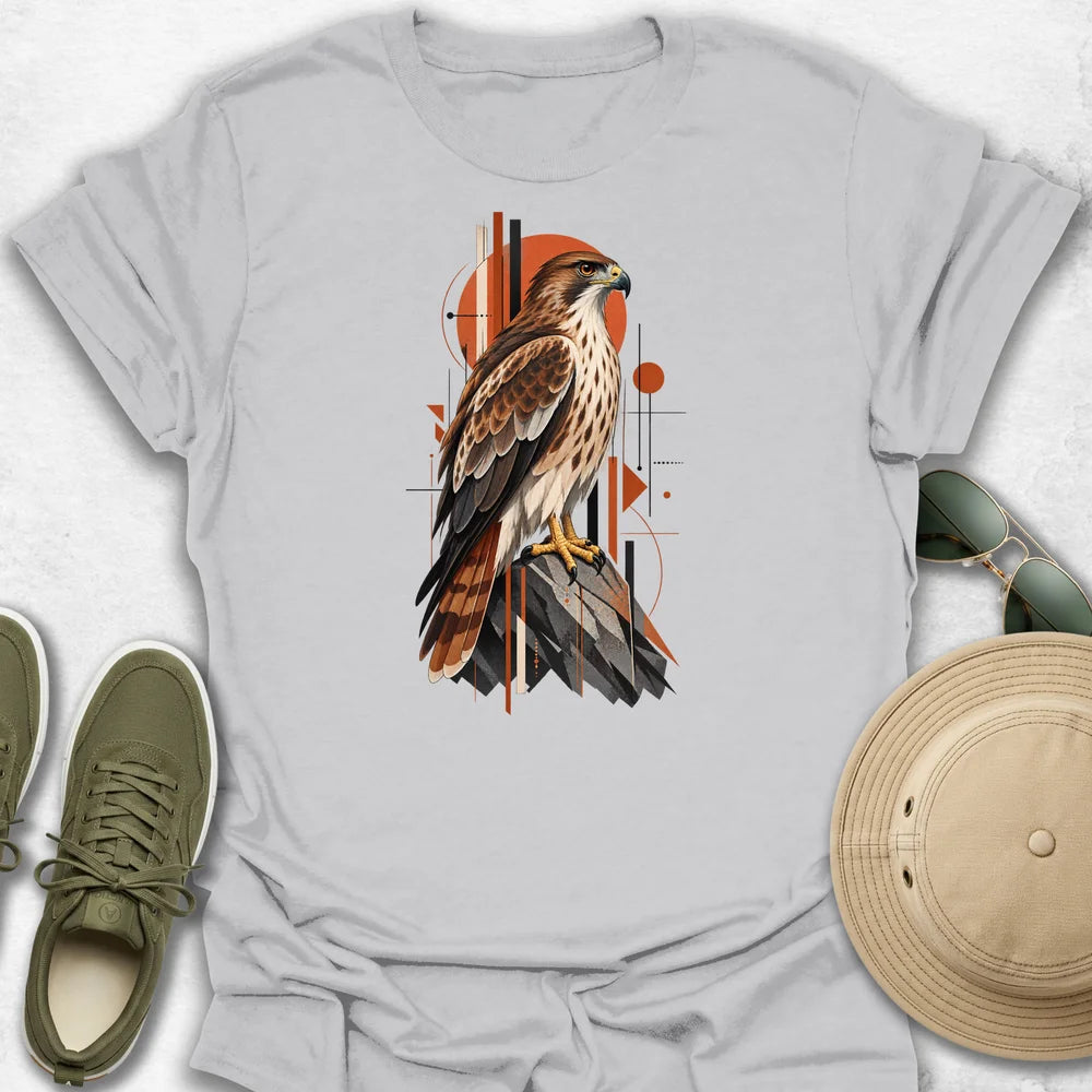 Falcon on Rust Sun T-Shirt