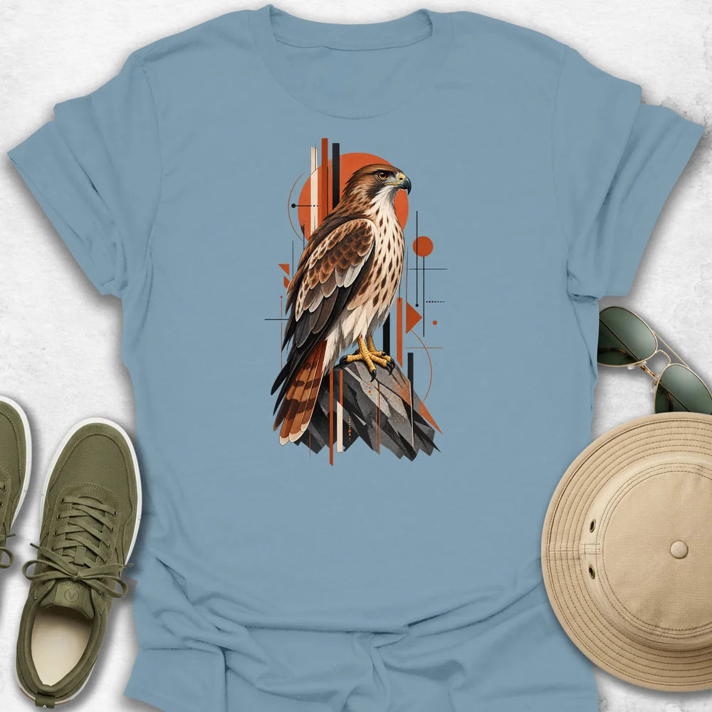 Falcon on Rust Sun T-Shirt
