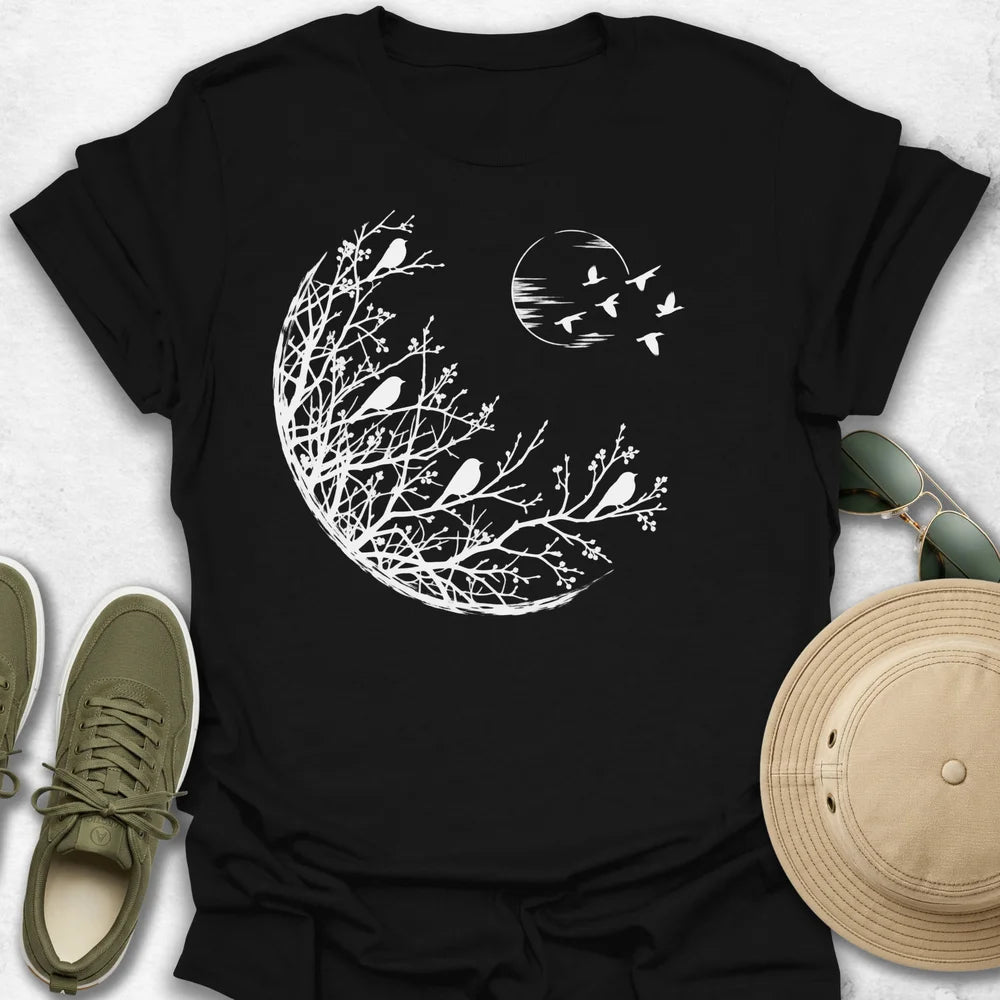 Birds and Moon T-Shirt