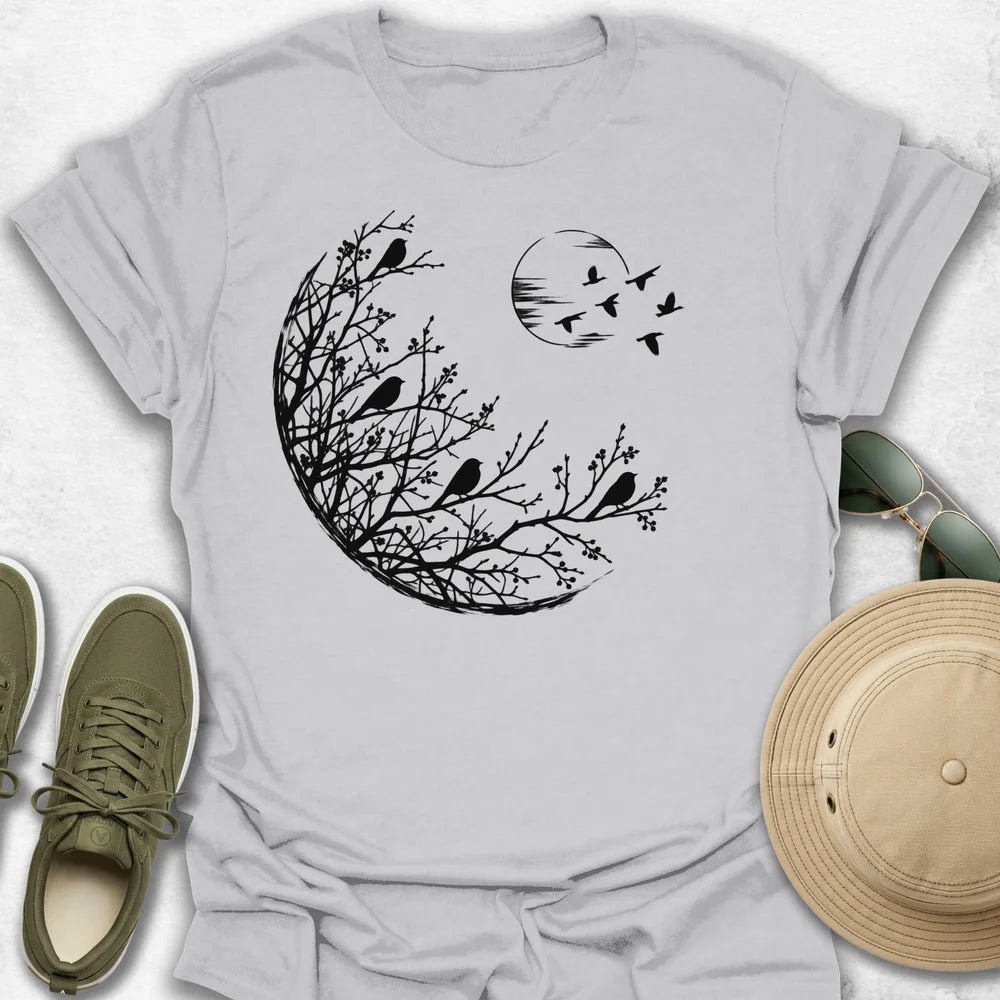 Birds and Moon T-Shirt