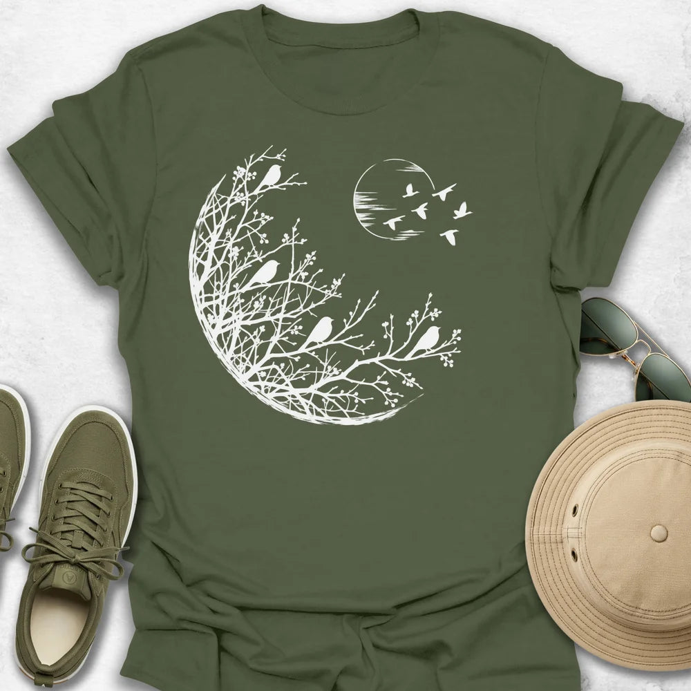 Birds and Moon T-Shirt