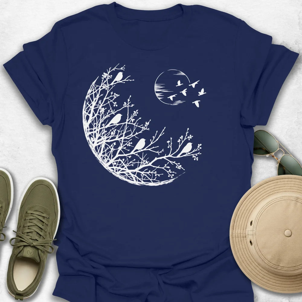 Birds and Moon T-Shirt