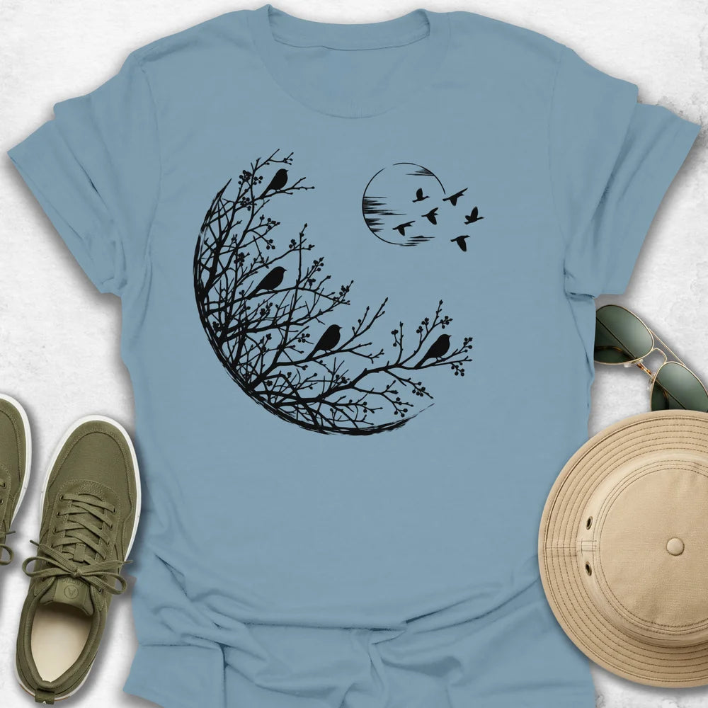 Birds and Moon T-Shirt