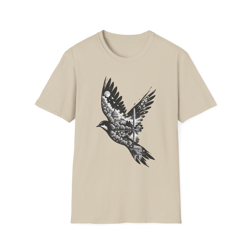 Washington Cityscape Bird in Flight T-Shirt