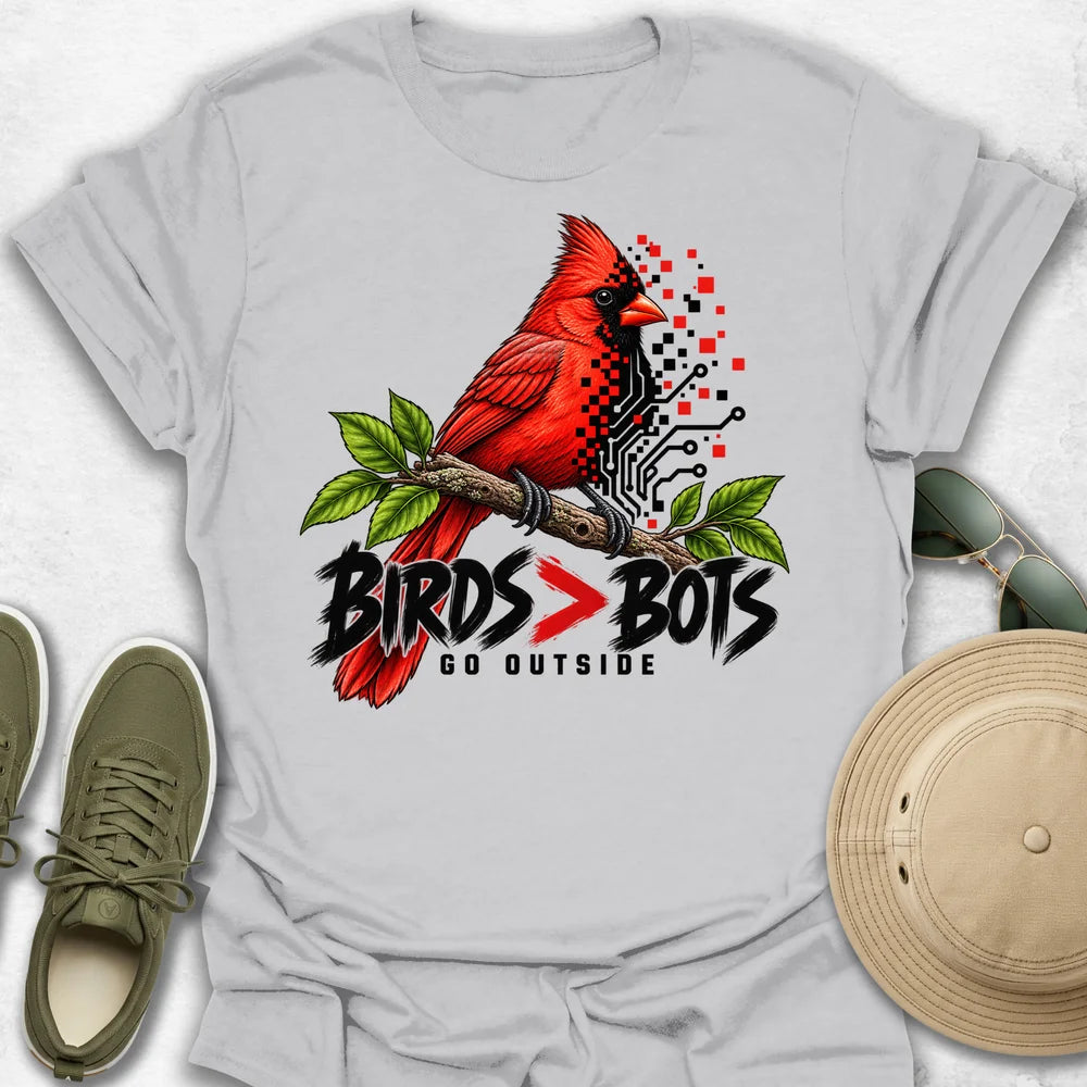 Birds Bigger than Bots Northern Cardinal T-Shirt