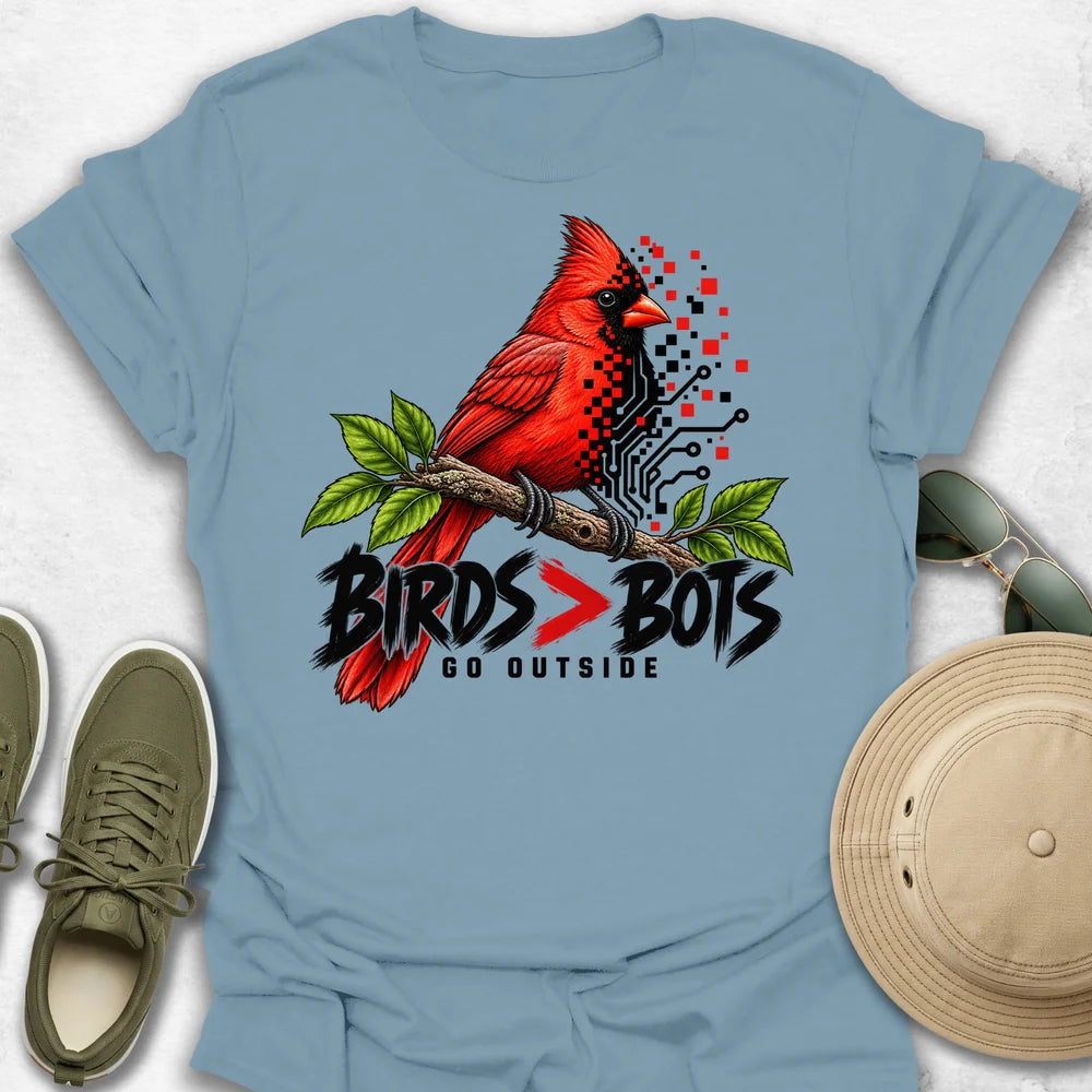 Birds Bigger than Bots Northern Cardinal T-Shirt