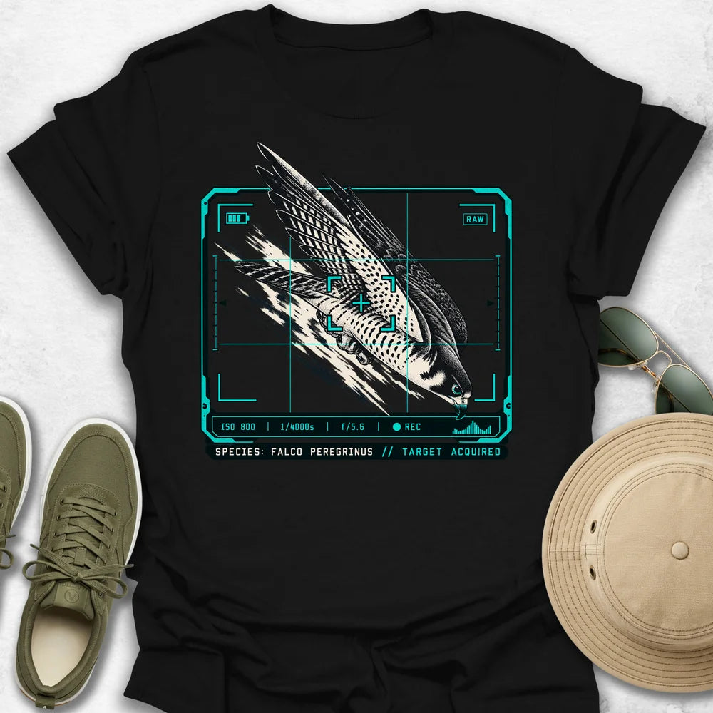 Peregrine Falcon Target Acquired HUD T-Shirt