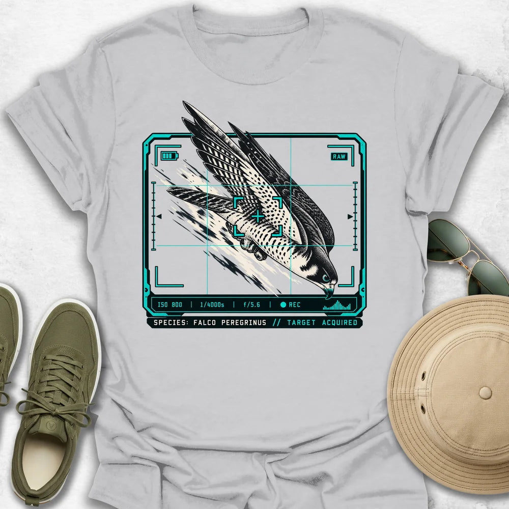 Peregrine Falcon Target Acquired HUD T-Shirt