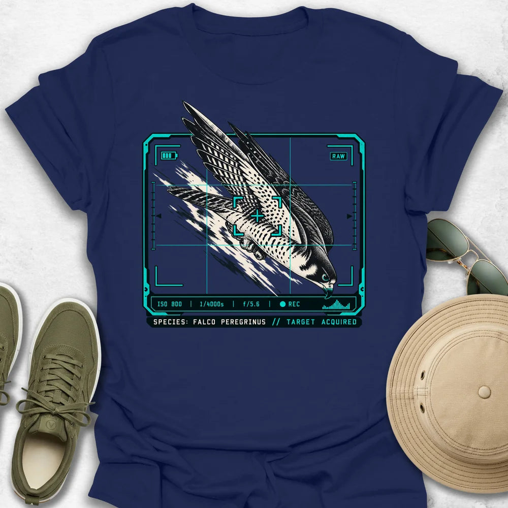 Peregrine Falcon Target Acquired HUD T-Shirt