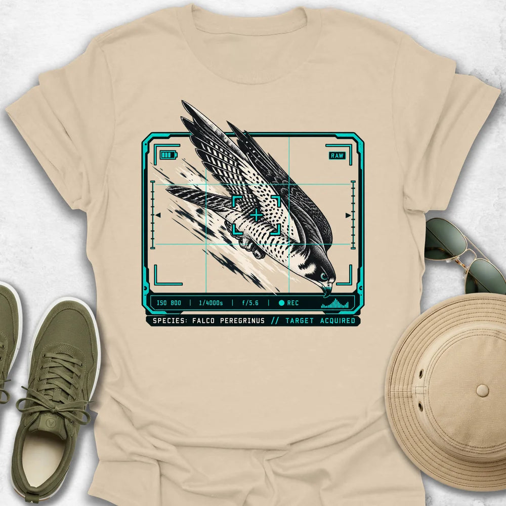 Peregrine Falcon Target Acquired HUD T-Shirt