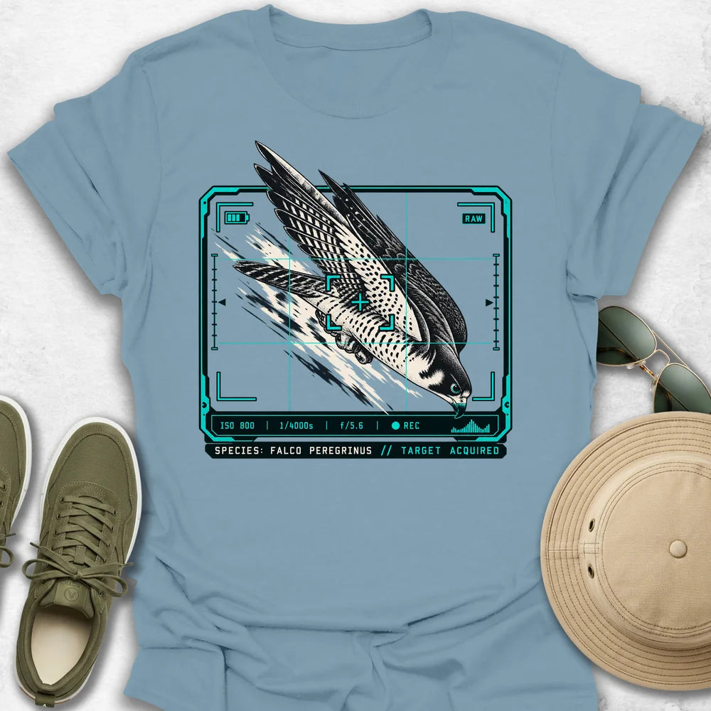Peregrine Falcon Target Acquired HUD T-Shirt